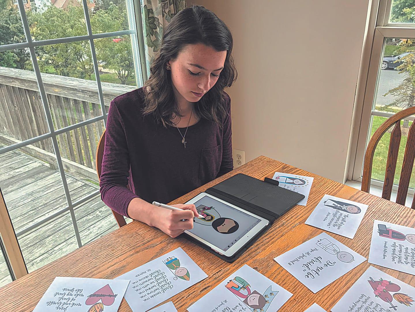 Virginia teen draws on faith to create saintly digital illustrations