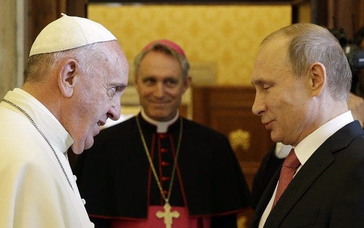 Pope visits Russian embassy to show concern over ‘war’ in Ukraine