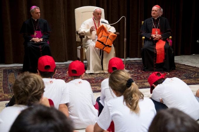 Refugee girl who died at sea frames pope’s talk with youth