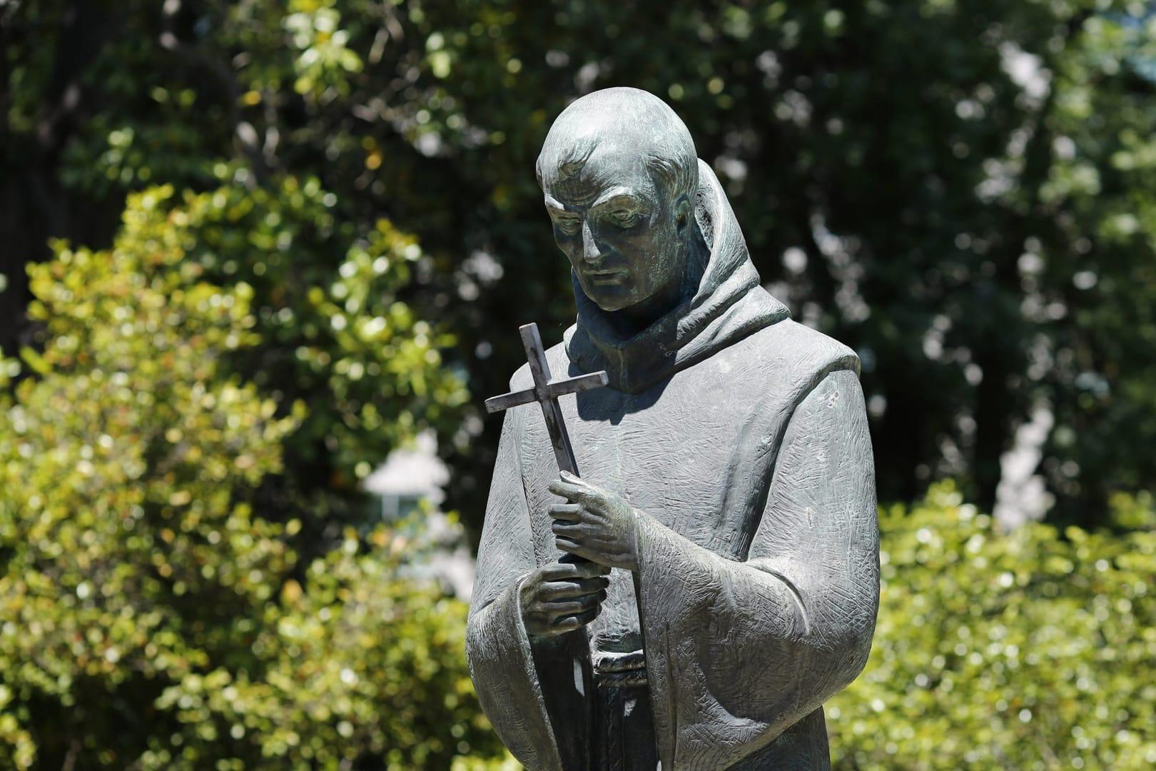 After being removed from City Hall, Serra statue welcomed at mission church