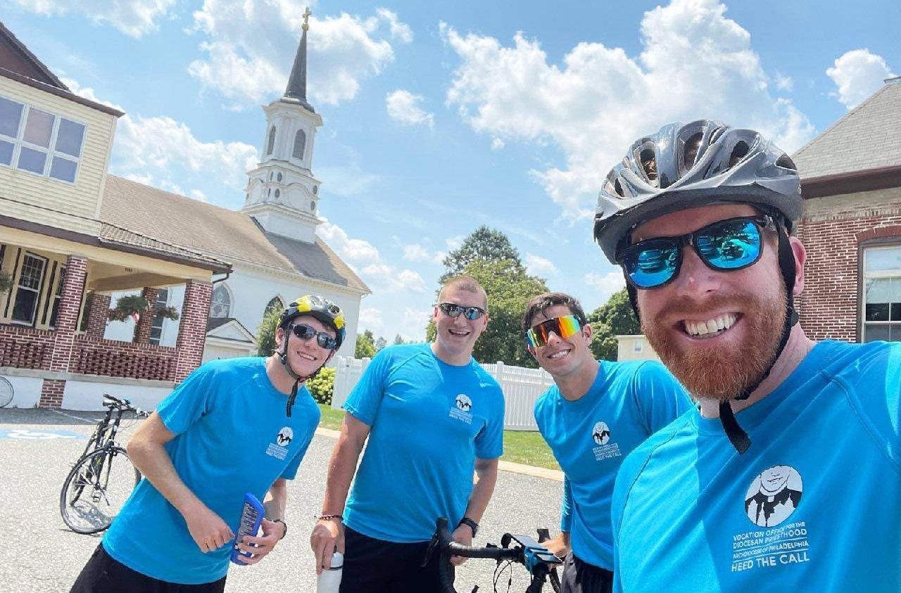 Cycling seminarians’ trek in Philadelphia Archdiocese promotes vocations