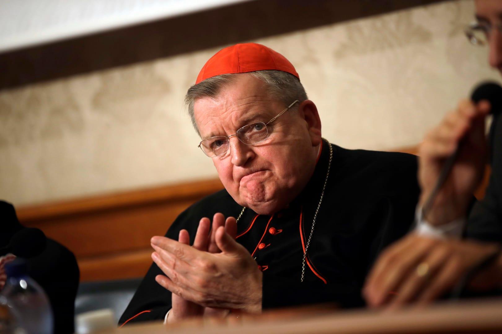 Cardinal Burke hospitalized with COVID, breathing with ventilator