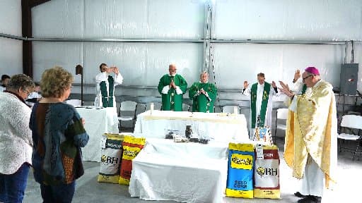 Texas bishop blesses samples of seeds, soil for crops that feed the world