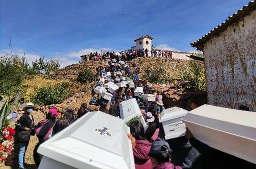 Closure: Peruvian Indigenous bury remains of dozens massacred in 1985