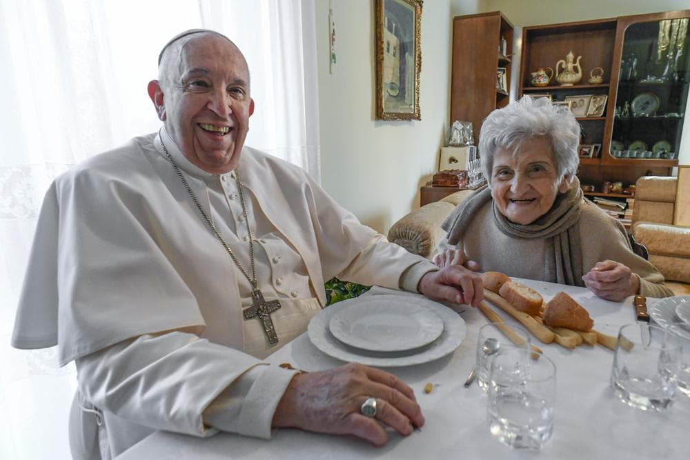 Pope visits immigrant father’s hometown for birthday party