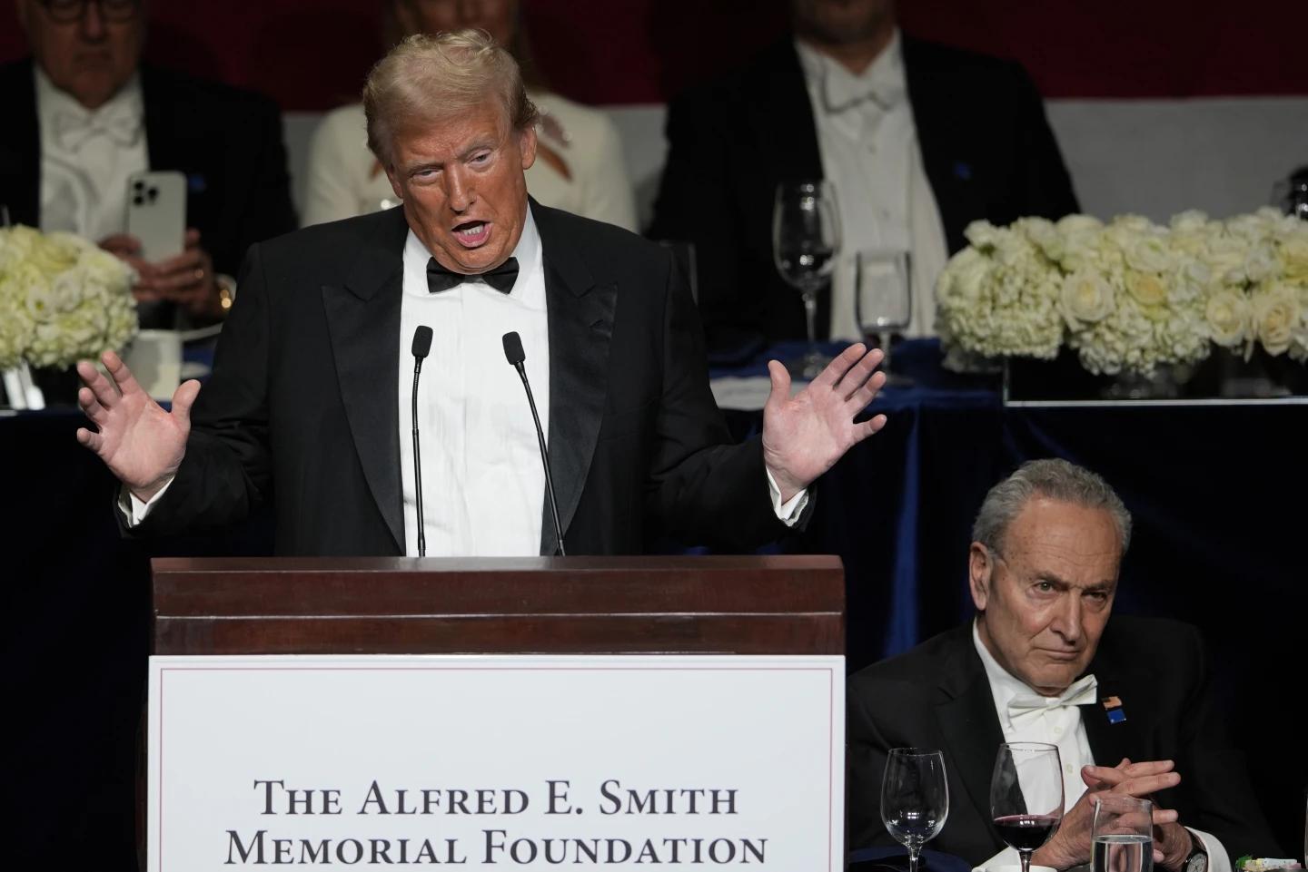 In Harris’s absence at Al Smith dinner, Trump vies for the Catholic vote