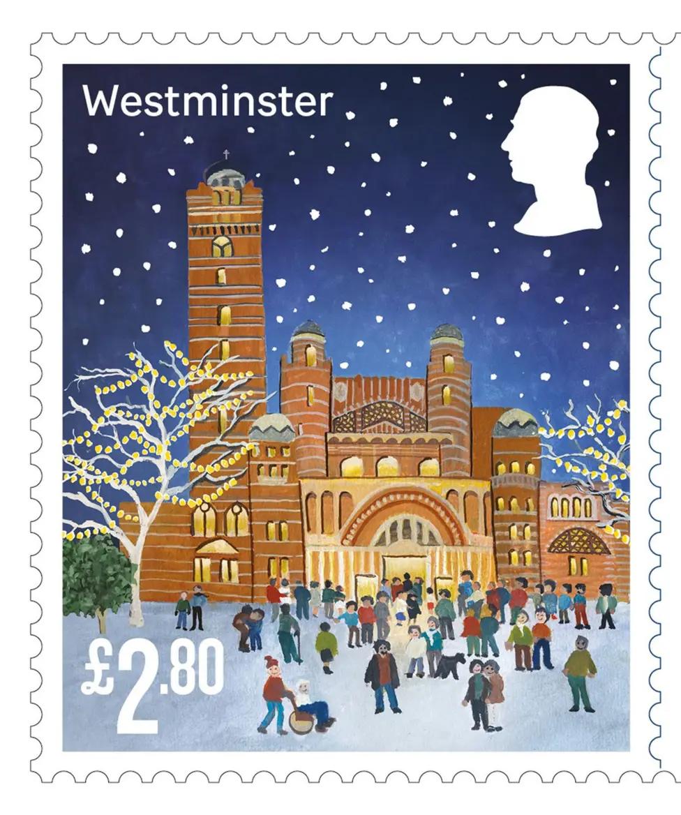 Westminster Cathedral in London to be featured on British Christmas stamp