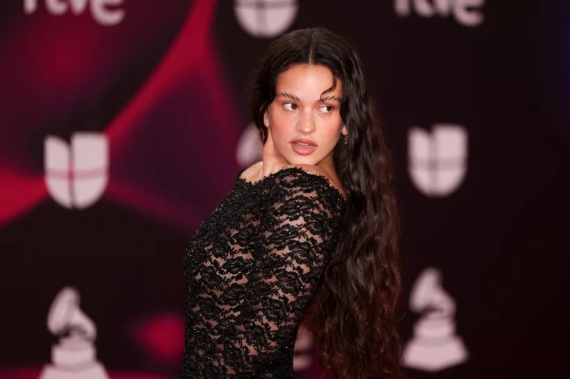 Rosalia arrives at the 24th annual Latin Grammy Awards in Seville, Spain, Nov. 16, 2023. (Credit: Vianney Le Caer/Invision via AP.)