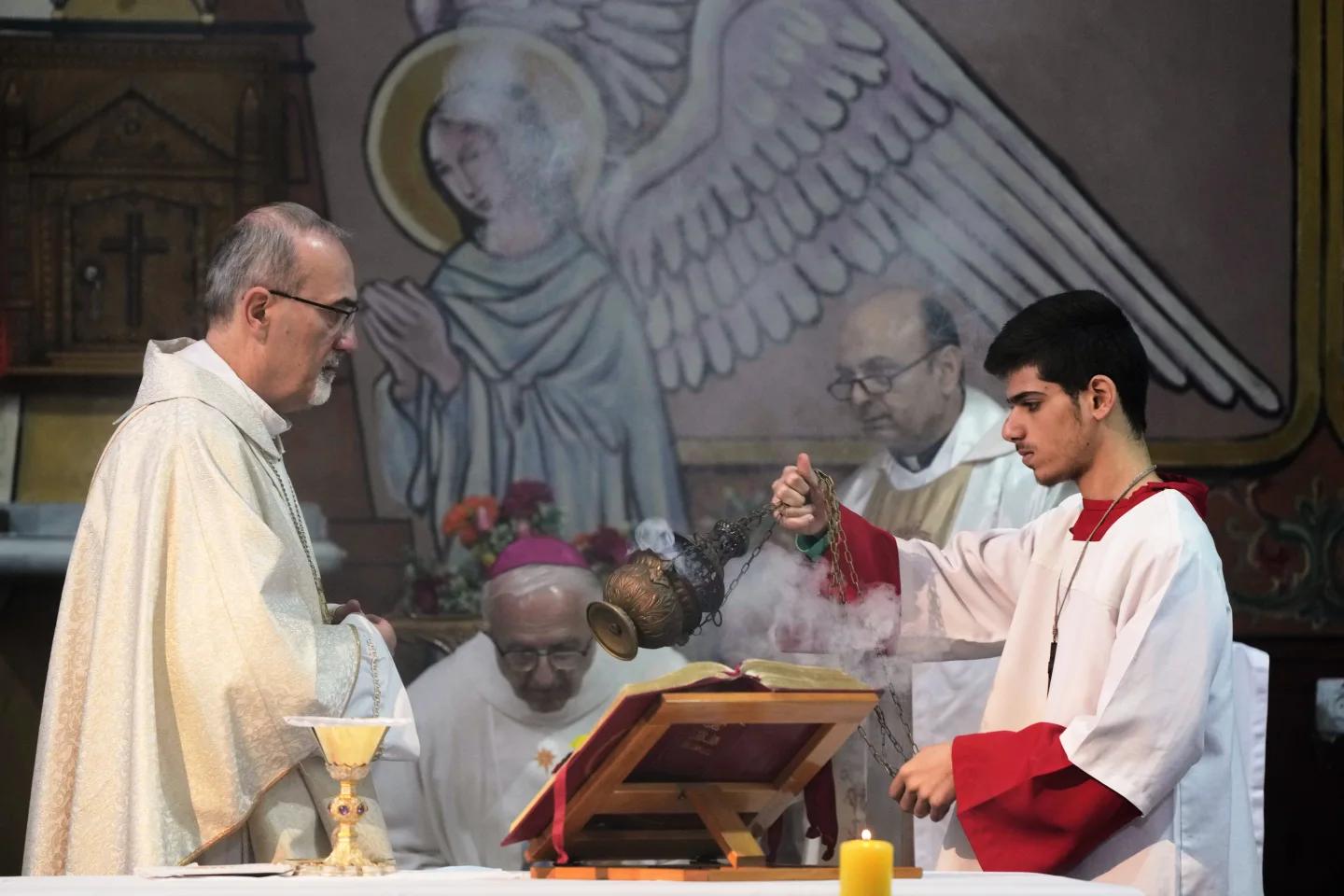 Cardinal celebrates Christmas mass in Gaza City