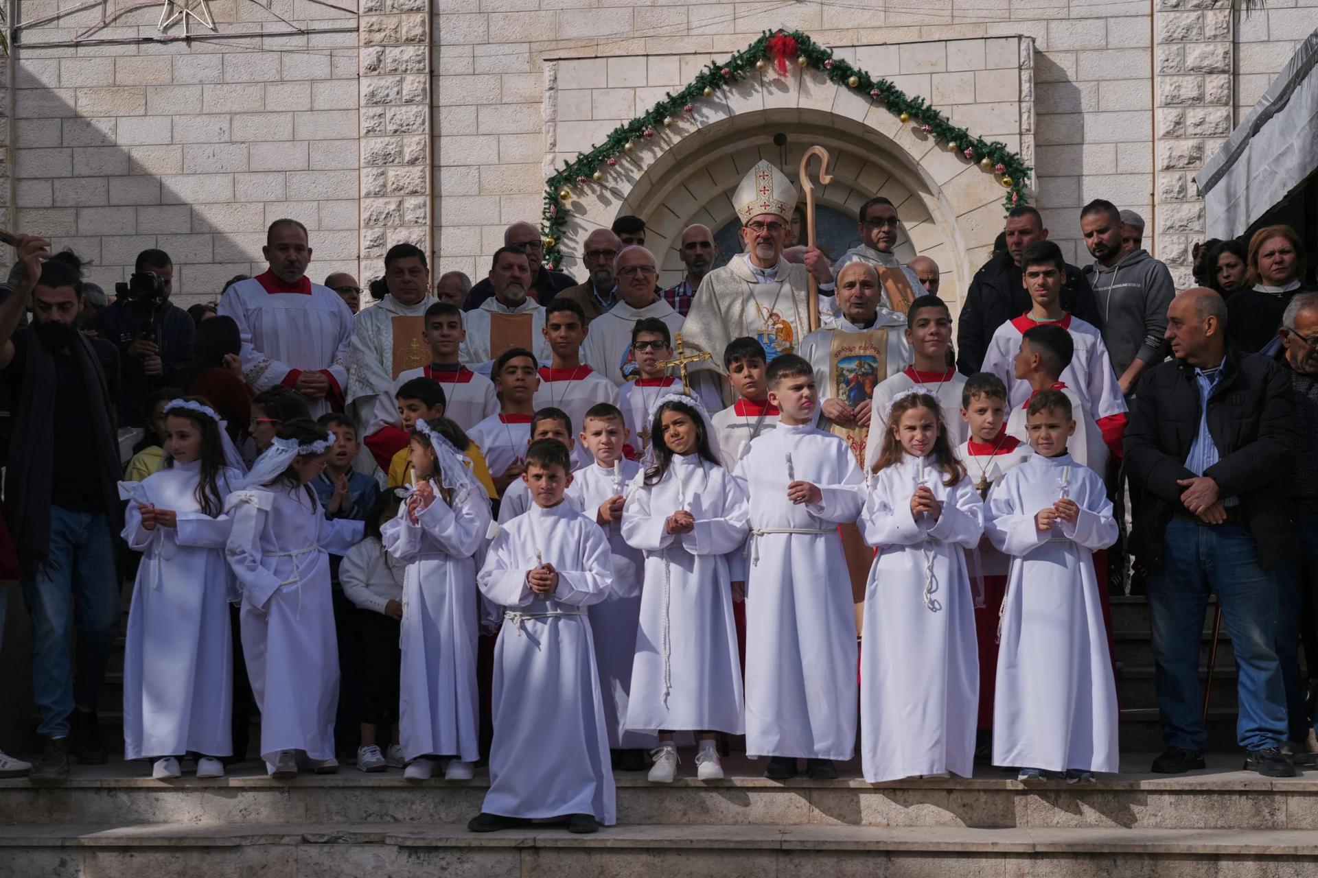Gaza’s tiny Christian community tries to capture the holiday spirit during the ceasefire