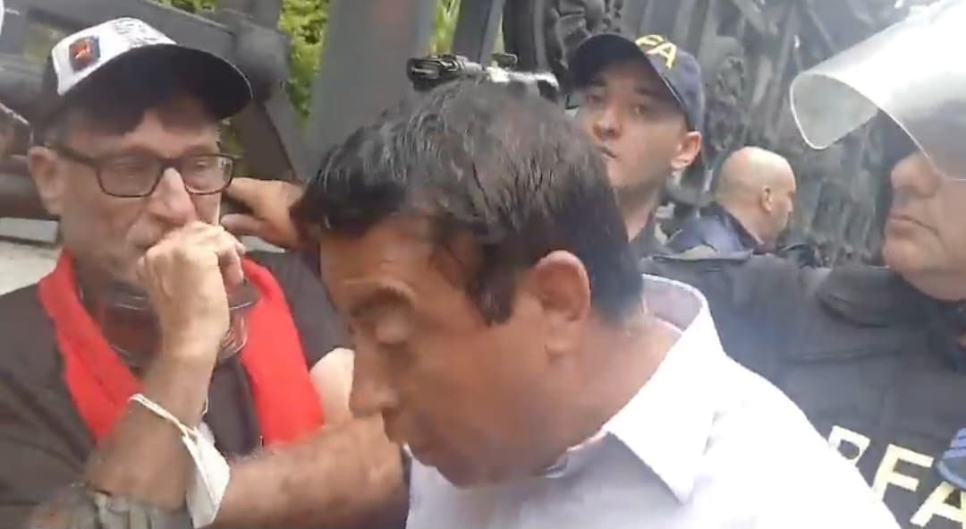 Priest arrested during pensioners protest in Argentina