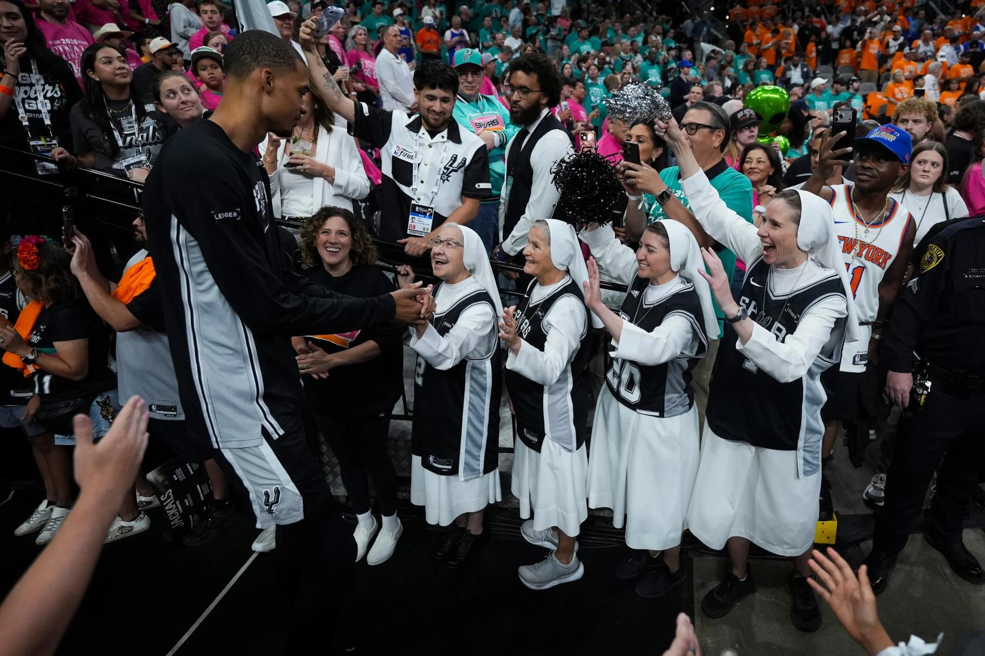 The superfans known as the ‘Spurs Nuns’ aiming to bring divine intervention to the NBA Finals