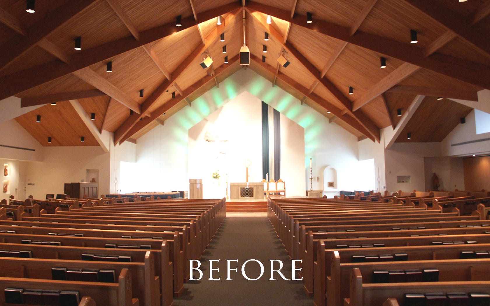 St. Therese of Lisieux church in Sugarland, Texas, before its renovation. (Credit: Fr. Dwight Longenecker.)
